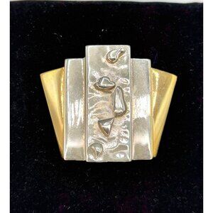 Vtg Star Trek 1993 Paramount Pictures Gold & Silver Abstract Metal Pin